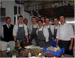 Martin Wishart (right) and his team of chefs