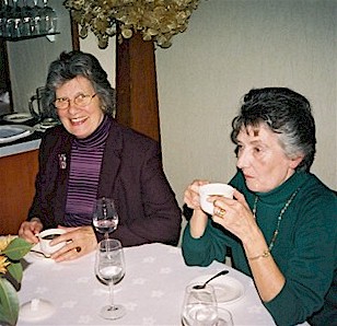 Mrs Blackie (left) and Skip Wishart